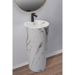 Умывальник отдельностоящий Rea Blanka Marble Marmur Matt Умывальник отдельностоящий Rea Blanka Marble Marmur Matt